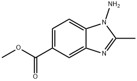 1H-Benzimidazole-5-carboxylicacid,1-amino-2-methyl-,methylester(9CI) 结构式