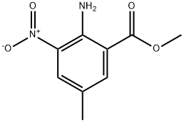 2-氨基-3-硝基-5-甲基苯甲酸甲酯 结构式