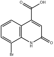 8-溴-2-氧代-1,2-二氢喹啉-4-羧酸 结构式