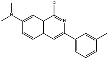 1-氯-N,N-二甲基-3-(间甲苯基)异喹啉-7-胺 结构式