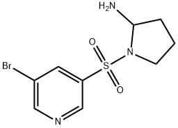1-(5-broMopyridin-3-ylsulfonyl)pyrrolidin-2-aMine 结构式
