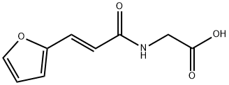 反-N-(2-亚糠基乙酰)甘氨酸 结构式