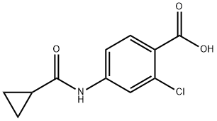 2-氯-4-(环丙甲酰氨基)苯甲酸 结构式