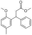 3-(2-甲氧基-5-甲基苯基)-3-苯基丙酸甲酯 结构式
