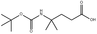 BOC-4-氨基-4-甲基戊酸 结构式