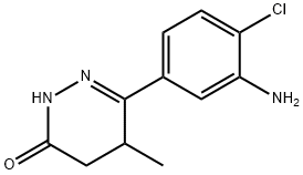 6-(3-氨基-4-氯苯基)-4,5-二氢-5-甲基-3(2H)-哒嗪酮 结构式