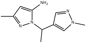 3-甲基-1-[1-(1-甲基-1H-吡唑-4-基)乙基]-1H-吡唑-5-胺 结构式