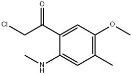Ethanone,  2-chloro-1-[5-methoxy-4-methyl-2-(methylamino)phenyl]- 结构式