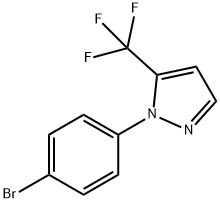 1 - (4 -溴苯基)-5 - (三氟甲基)- 1H -吡唑 结构式