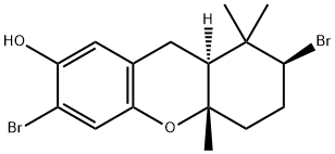 (7S,8aS,10aS)-3,7-dibromo-8,8,10a-trimethyl-6,7,8a,9-tetrahydro-5H-xan then-2-ol 结构式