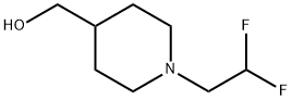 1-(2,2-二氟乙基)哌啶-4-甲醇 结构式