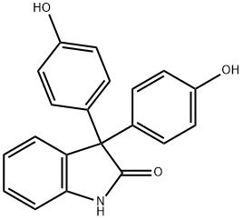 3,3-二(4-羟基苯基)-2(3H)-吲哚酮 结构式
