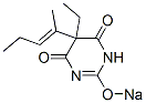 5-Ethyl-5-(1-methyl-1-butenyl)-2-sodiooxy-4,6(1H,5H)-pyrimidinedione 结构式