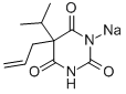 sodium 5-allyl-5-isopropylbarbiturate 结构式