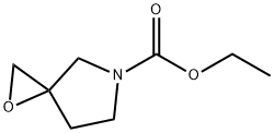 1-Oxa-5-azaspiro[2.4]heptane-5-carboxylic  acid,  ethyl  ester 结构式