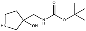 (3-羟基吡咯烷-3-基)甲基氨基甲酸叔丁酯 结构式