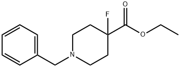 4-Piperidinecarboxylic acid, 4-fluoro-1-(phenylMethyl)-, ethyl ester 结构式