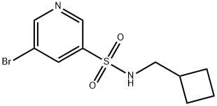 5-broMo-N-(cyclobutylMethyl)pyridine-3-sulfonaMide 结构式