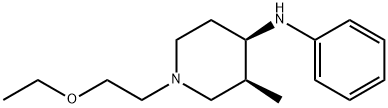 (3R,4R)-1-(2-ethoxyethyl)-3-methyl-2-phenyl-piperidin-4-amine 结构式