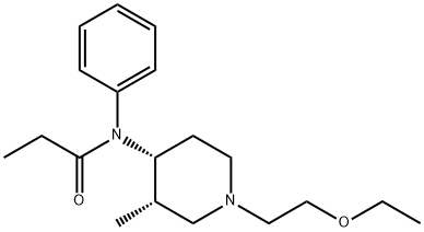 N-[(3S,4R)-1-(2-ethoxyethyl)-3-methyl-4-piperidyl]-N-phenyl-propanamid e 结构式