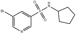 5-broMo-N-cyclopentylpyridine-3-sulfonaMide 结构式