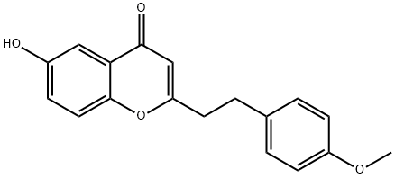 6-羟基-2-[2-(4-甲氧基苯乙基)]色酮 结构式