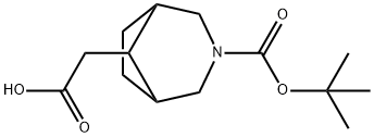 3-BOC-3-AZABICYCLO[3.2.1]OCTANE-8-ACETIC ACID 结构式