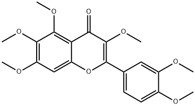 3,5,6,7,3',4'-六甲氧基黄酮 结构式