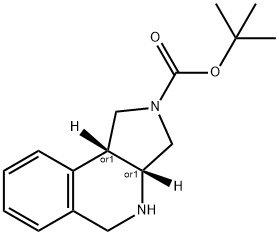 (3AR,9BR)-叔-丁基 3,3A,4,5-四氢-1H-吡咯并[3,4-C]异喹啉-2(9BH)-甲酸基酯 结构式