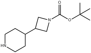 3-(哌啶-4-基)氮杂环丁烷-1-羧酸叔丁酯 结构式