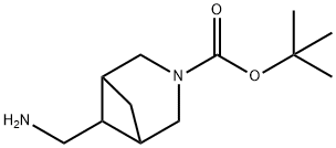 6-Aminomethyl-3-aza-3-Boc-bicyclo[3.1.1]heptane 结构式