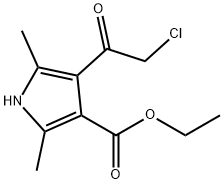 4-(2-氯乙酰基)-2,5-二甲基-1H-吡咯-3-羧酸乙酯 结构式