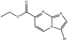 3-溴-咪唑并[1,2-A]嘧啶-7-羧酸乙酯 结构式