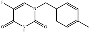 5-Fluoro-1-(4-methylbenzyl)-2,4(1H,3H)-pyrimidinedione 结构式