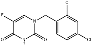 1-(2,4-Dichlorobenzyl)-5-fluorouracil 结构式