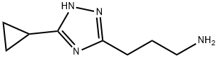 3-(5-cyclopropyl-4H-1,2,4-triazol-3-yl)propan-1-aMine 结构式