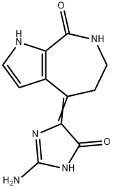 4-(2-氨基-1,5-二氢-5-氧代-4H-咪唑-4-亚基)-4,5,6,7-四氢-吡咯并[2,3-C]氮杂卓-8(1H)-酮 结构式