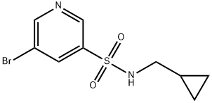 5-broMo-N-(cyclopropylMethyl)pyridine-3-sulfonaMide 结构式