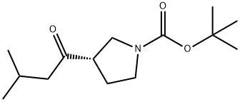 (S)-3-(3-甲基丁酰基)吡咯烷-1-羧酸叔丁酯 结构式