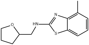 4-METHYL-N-((TETRAHYDROFURAN-2-YL)METHYL)BENZO[D]THIAZOL-2-AMINE 结构式