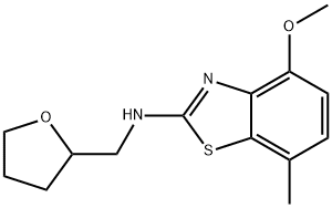 4-METHOXY-7-METHYL-N-((TETRAHYDROFURAN-2-YL)METHYL)BENZO[D]THIAZOL-2-AMINE 结构式