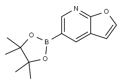 5-(4,4,5,5-四甲基-1,3,2-二氧杂环己硼烷-2-基)呋喃并[2,3-B]吡啶 结构式