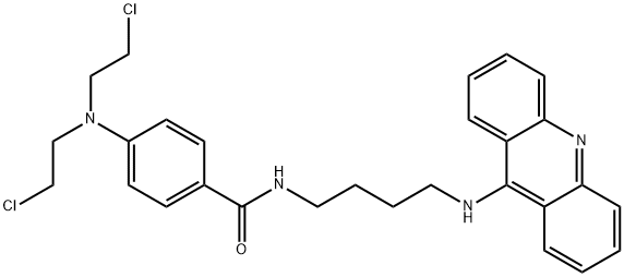 N-[4-(acridin-9-ylamino)butyl]-4-[bis(2-chloroethyl)amino]benzamide 结构式