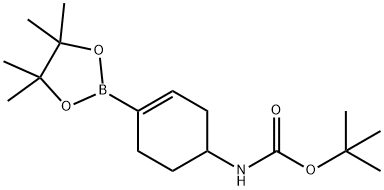 TERT-BUTYL 4-(4,4,5,5-TETRAMETHYL-1,3,2-DIOXABOROLAN-2-YL)CYCLOHEX-3-ENYLCARBAMATE 结构式