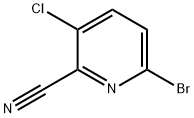 6-Bromo-3-chloropicolinonitrile 结构式