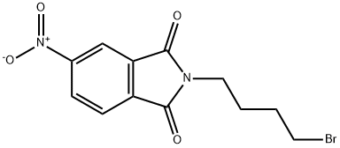 2-(4-溴丁基)-5-硝基异吲哚啉-1,3-二酮 结构式