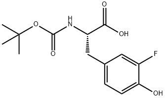 BOC-3-氟-L-酪氨酸 结构式