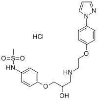 Methanesulfonamide, N-(4-(2-hydroxy-3-((2-(4-(1H-imidazol-1-yl)phenoxy )ethyl)amino)propoxy)phenyl)-, monohydrochloride, (+-)- 结构式