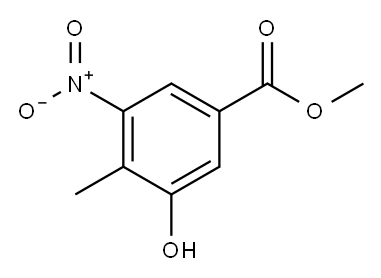 3-羟基-4-甲基-5-硝基苯甲酸甲酯 结构式