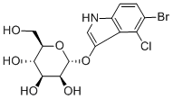 5-溴-4-氯-3-吲哚基-ALPHA-D-甘露糖苷 结构式